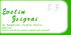 evelin zsigrai business card